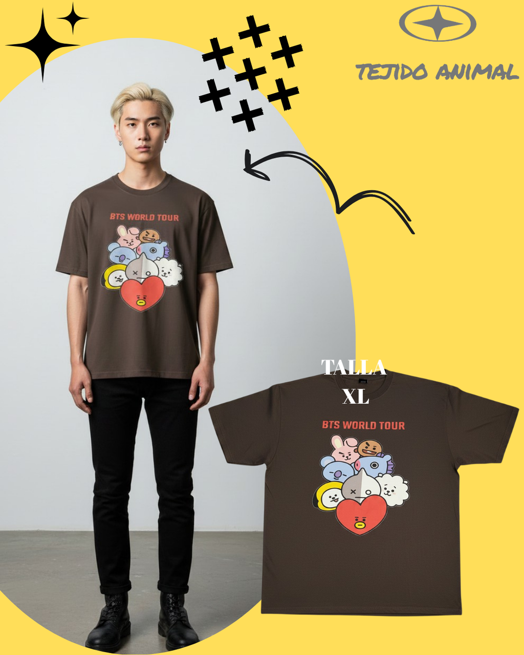 POLERAS BTS 21 WORLD TOUR CAFE