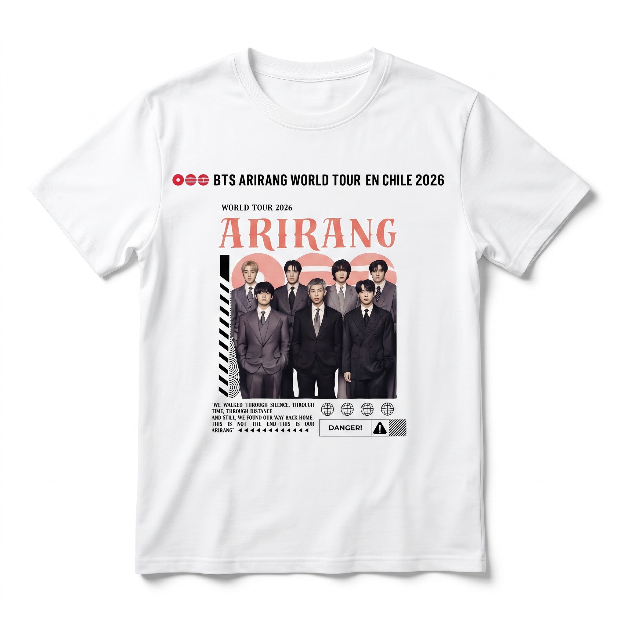 POLERA BTS ARIRANG EXCLUSIVO BLANCO