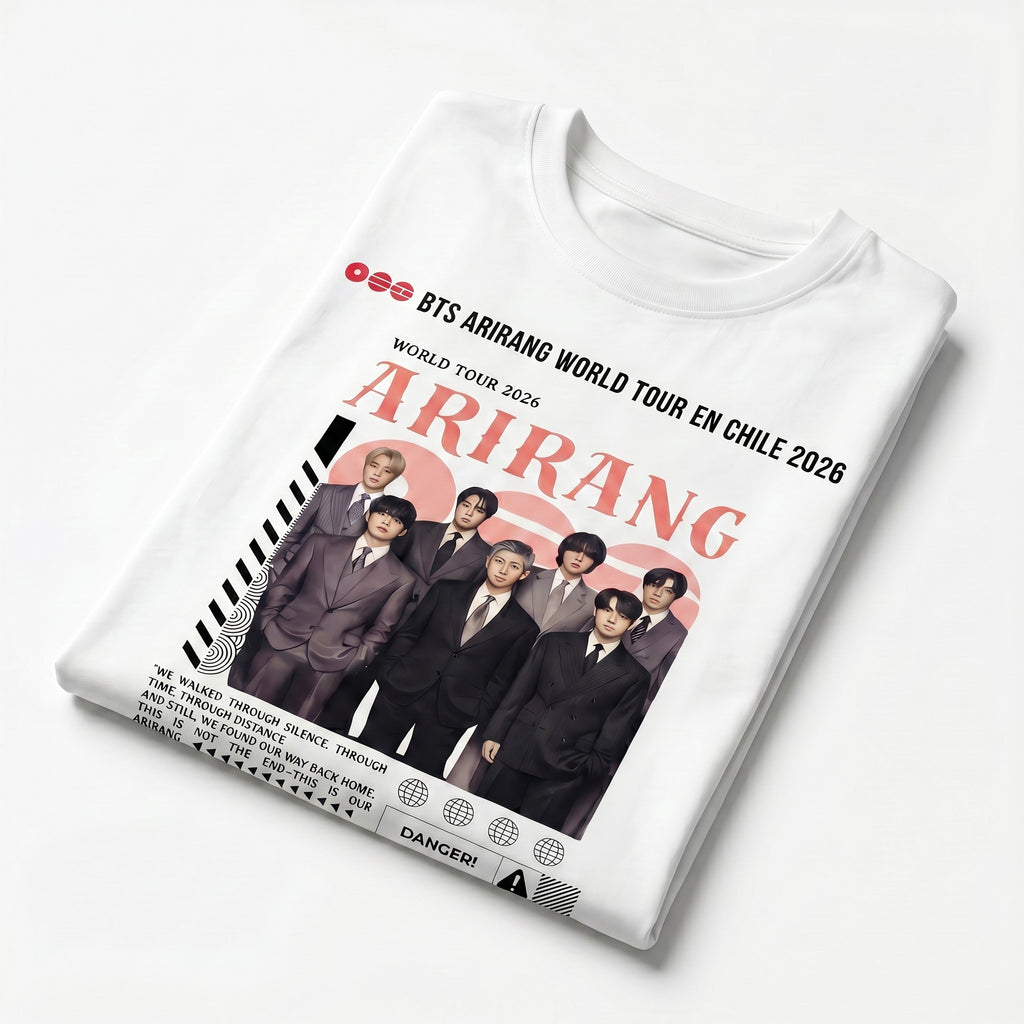 POLERA BTS ARIRANG EXCLUSIVO BLANCO
