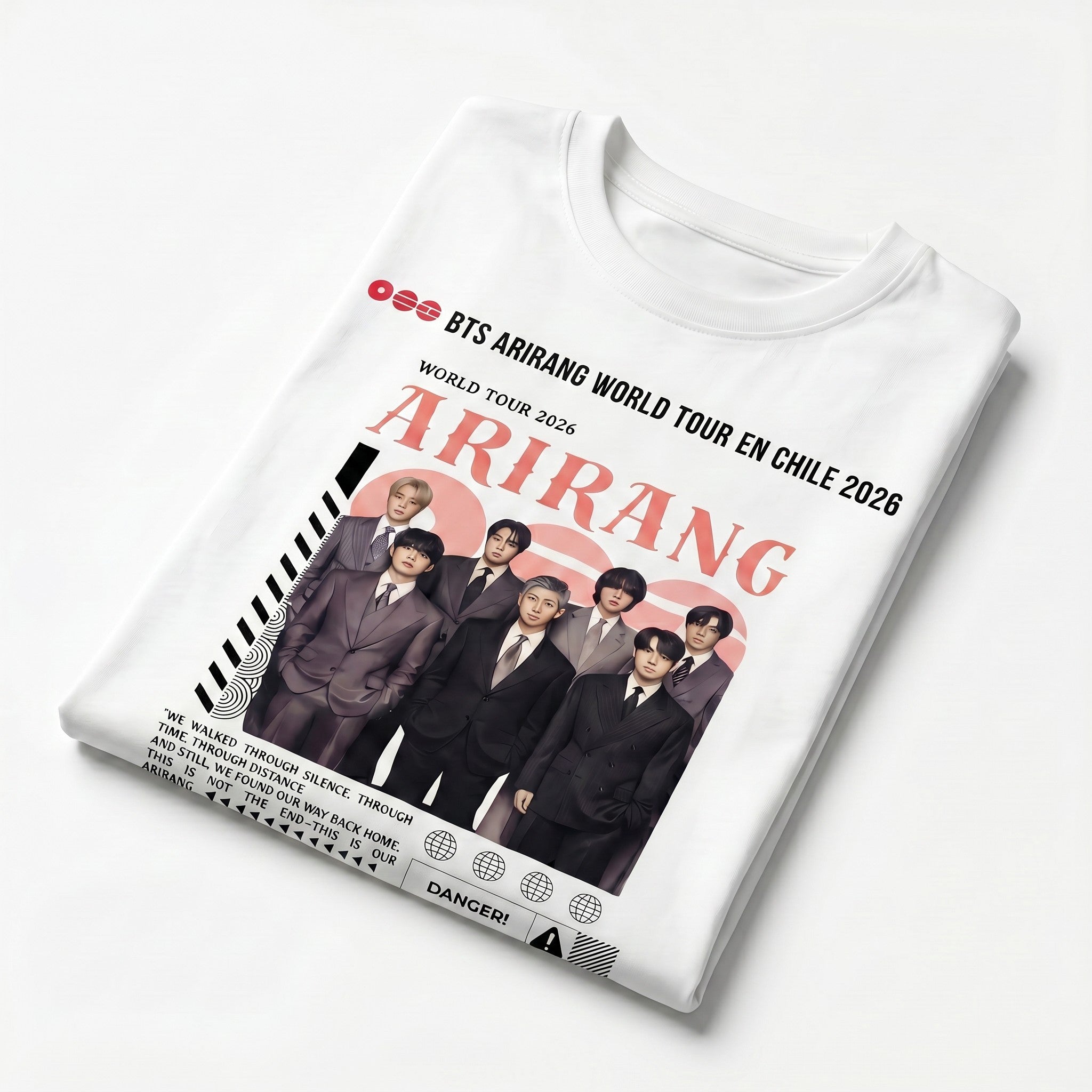 POLERA BTS ARIRANG EXCLUSIVO BLANCO