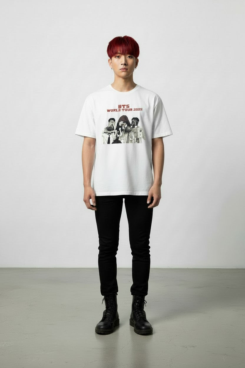 POLERA BTS PERSONALIZADO 2 BLANCO