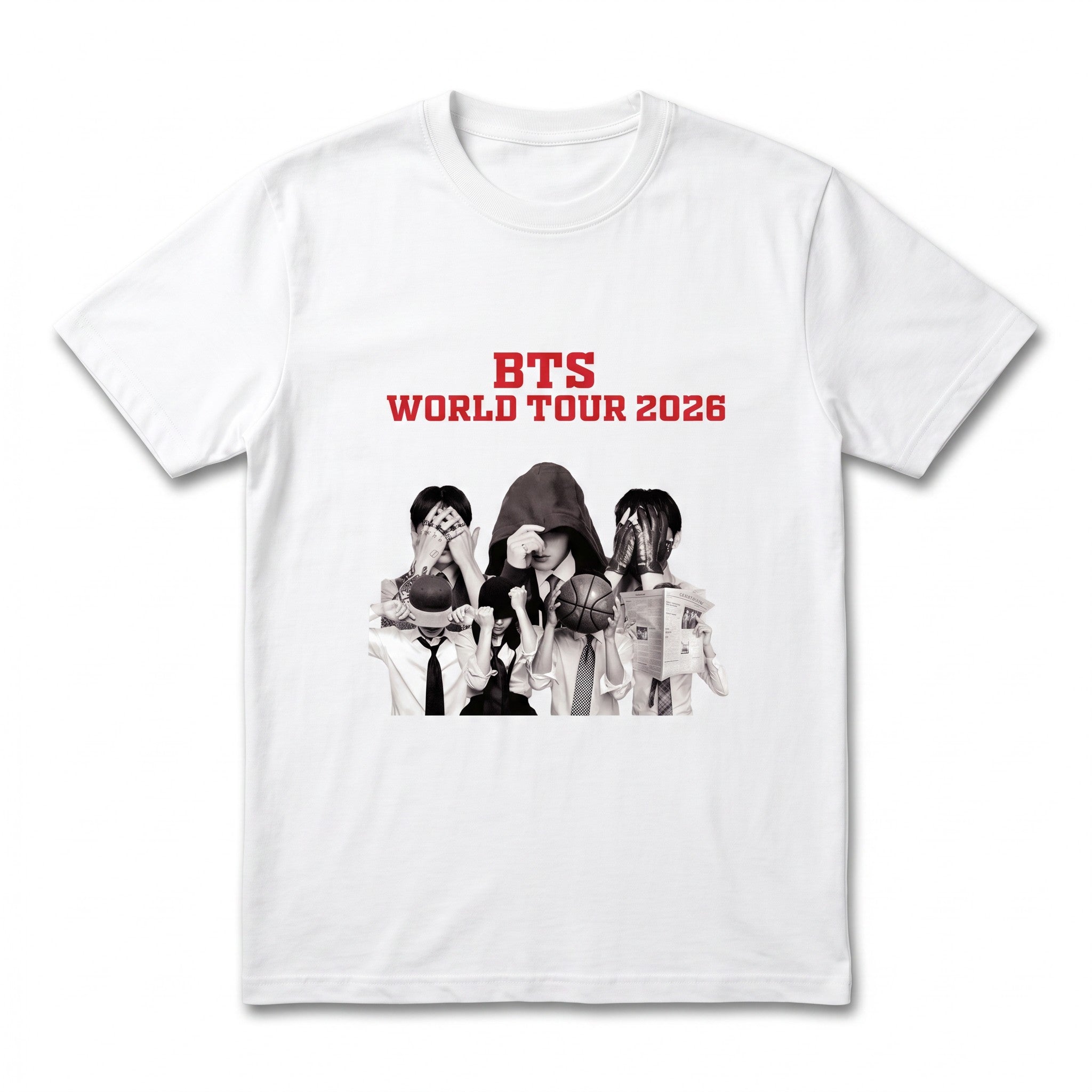 POLERA BTS PERSONALIZADO 2 BLANCO