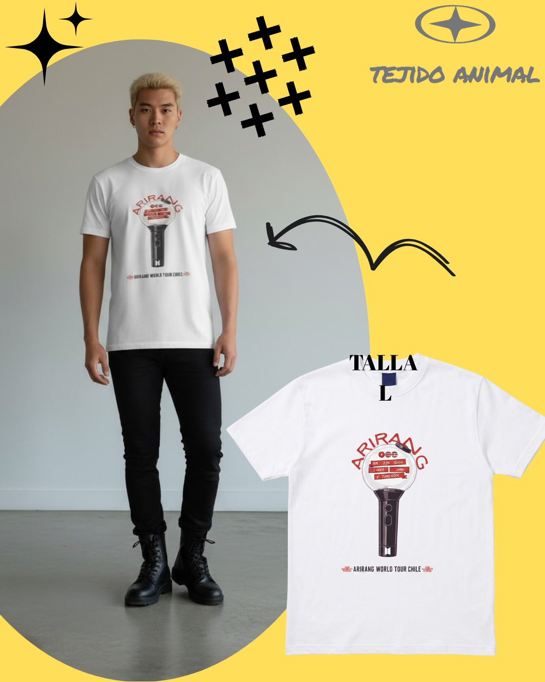 POLERA BTS BOMB 1 BLANCO