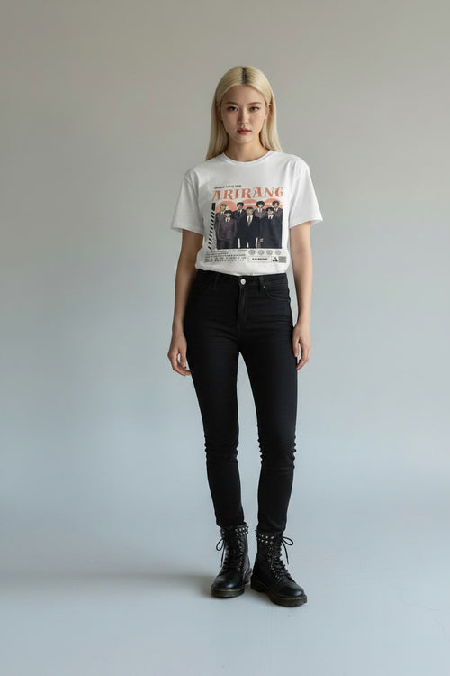 POLERA BTS ARIRANG EXCLUSIVO 2 BLANCO