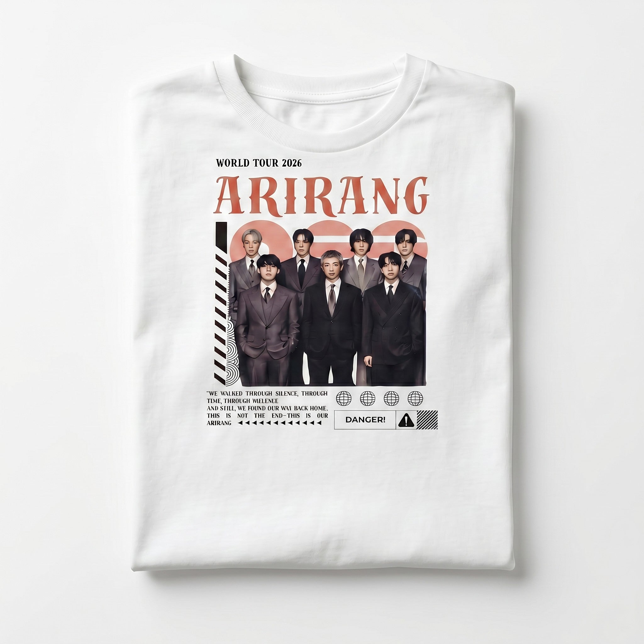 POLERA BTS ARIRANG EXCLUSIVO 2 BLANCO