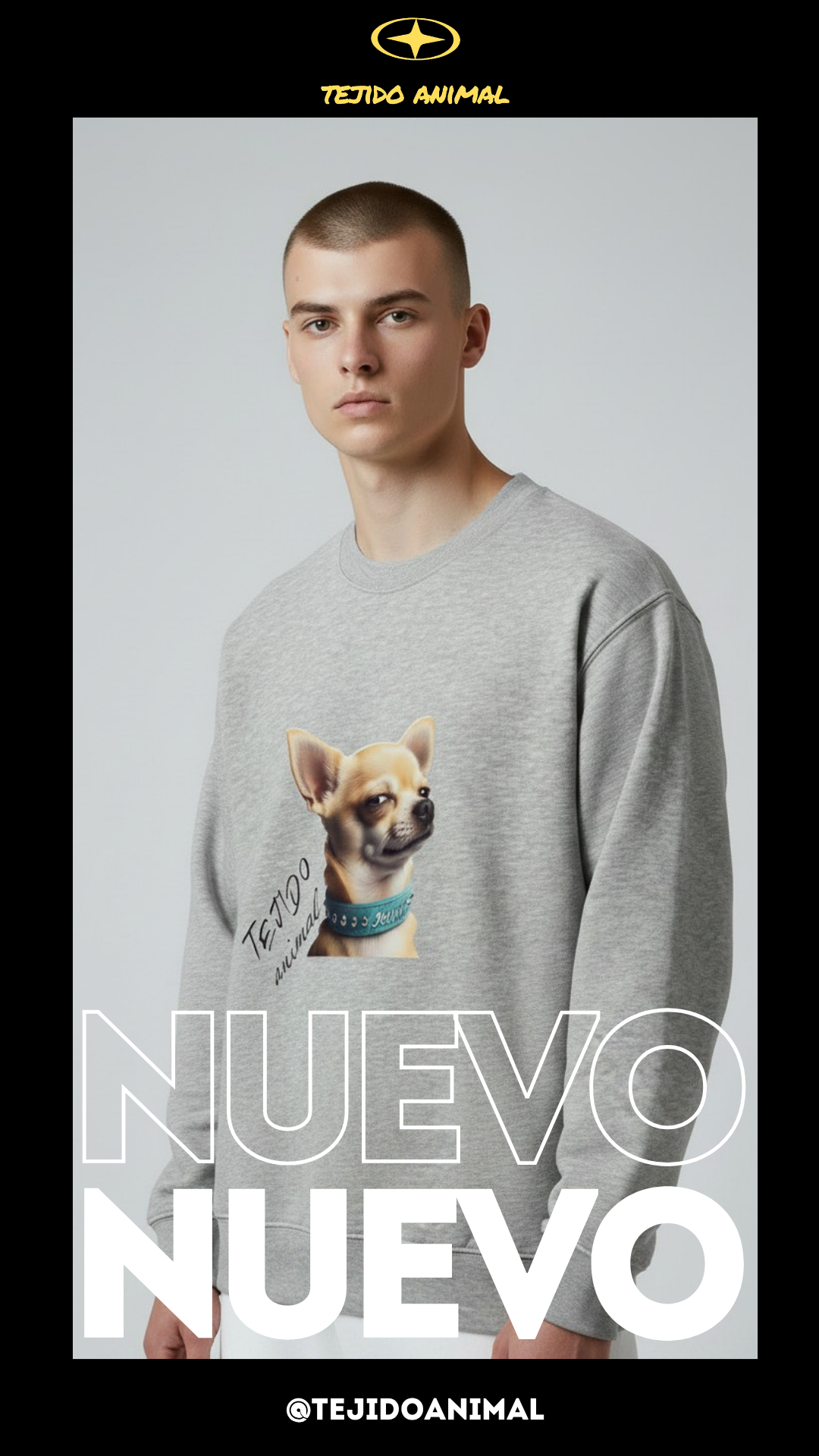 POLERON CREWNECK DOGMEX GRIS