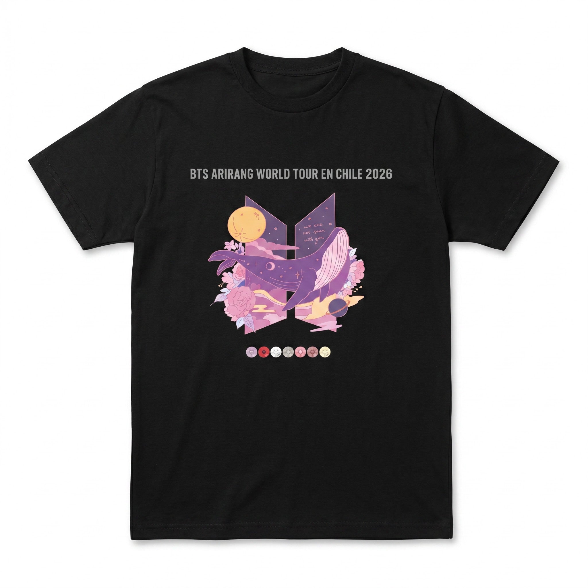 POLERA BTS WHALE 2 NEGRO