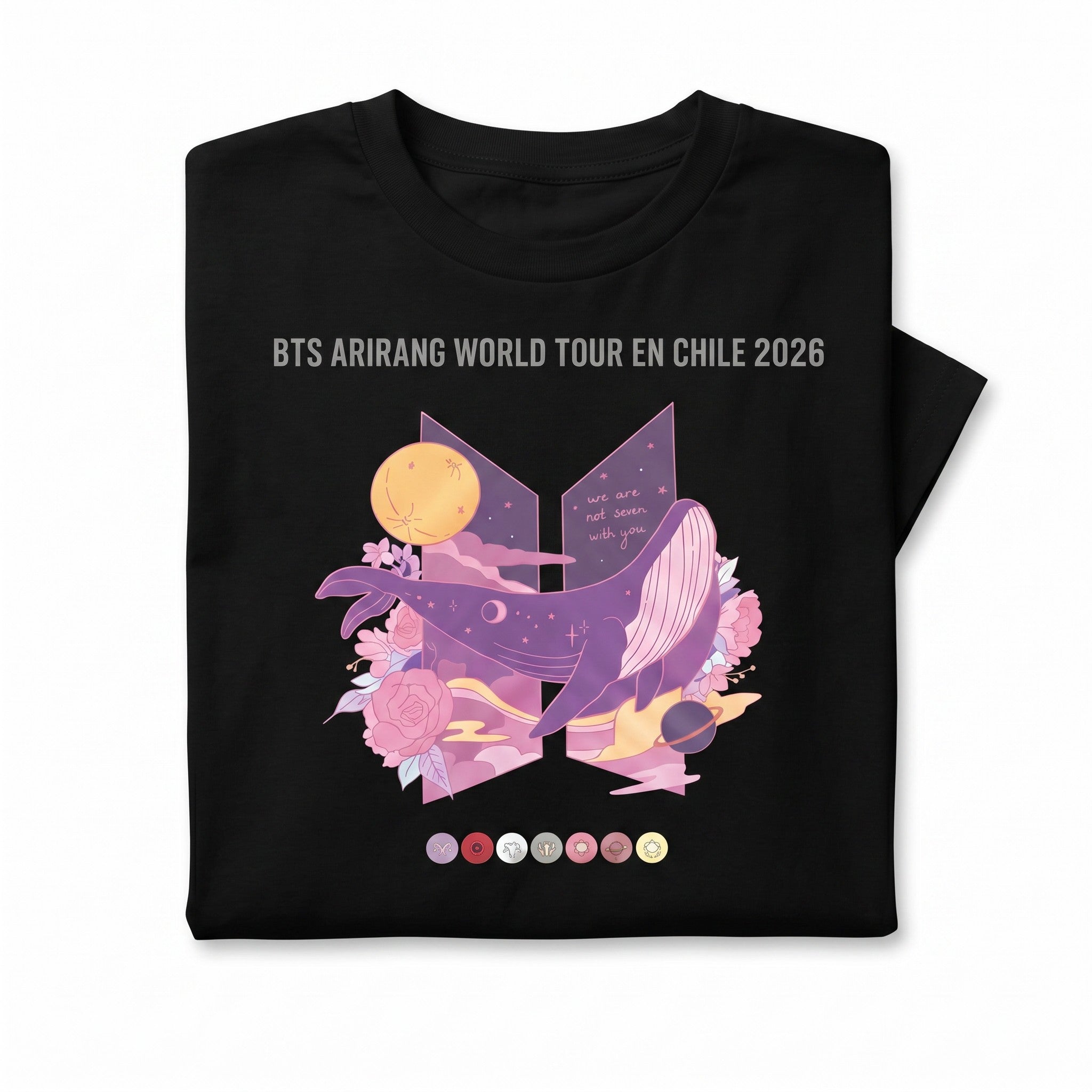 POLERA BTS WHALE 2 NEGRO