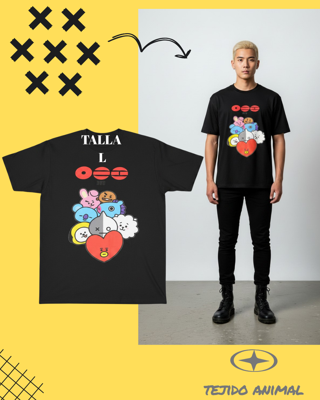 POLERA BTS 21 EXCLUSIVO 1 NEGRO