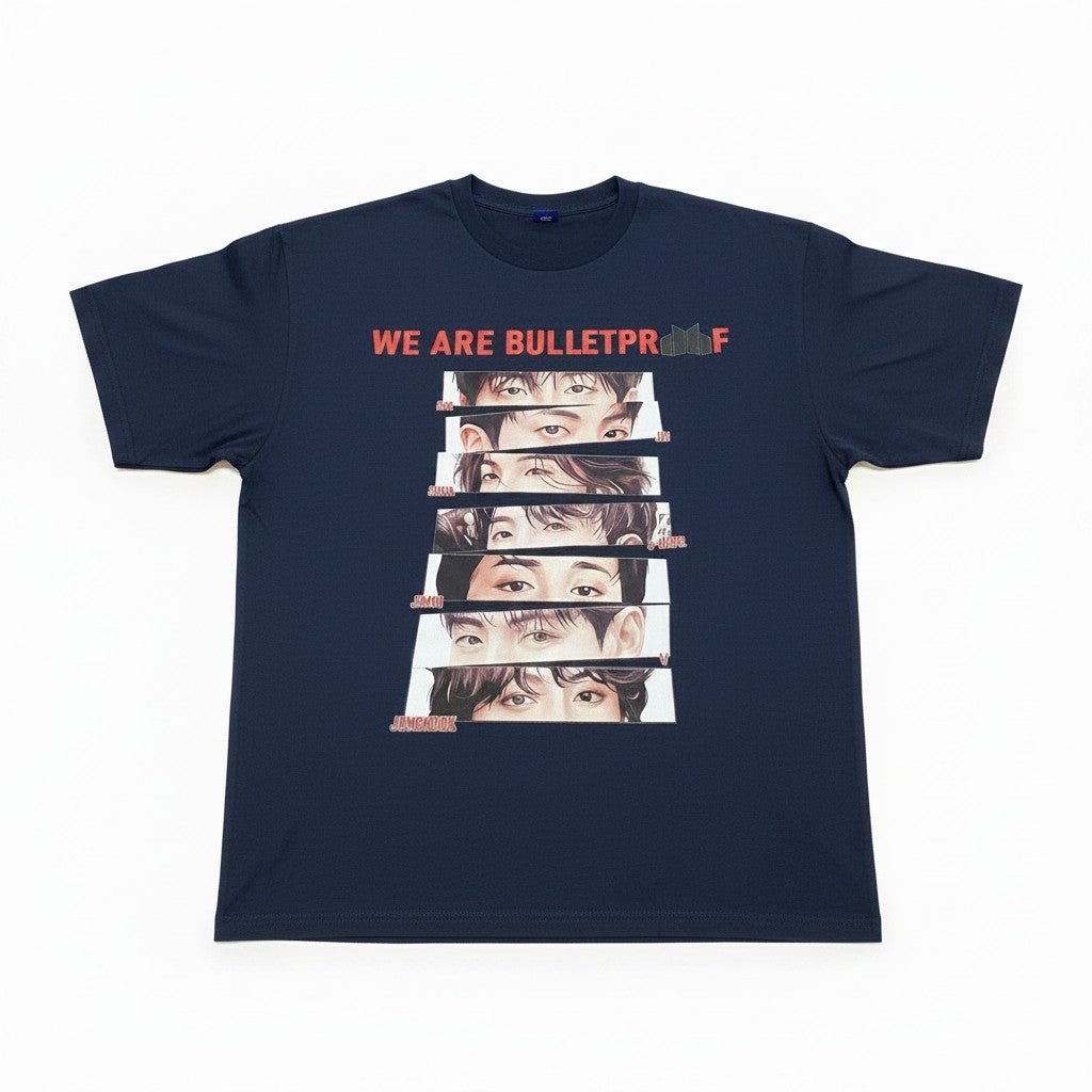 POLERA BTS WEARE BULLETPROOF AZUL