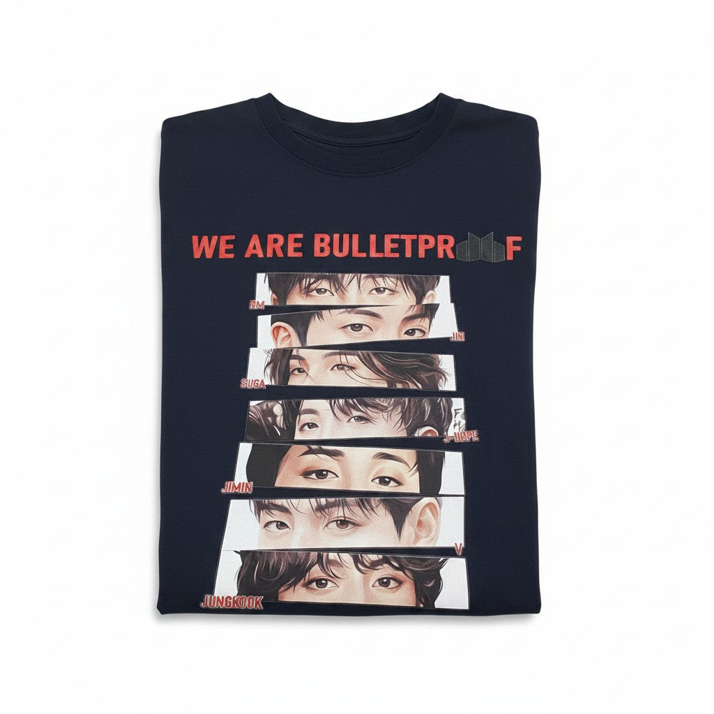POLERA BTS WEARE BULLETPROOF AZUL