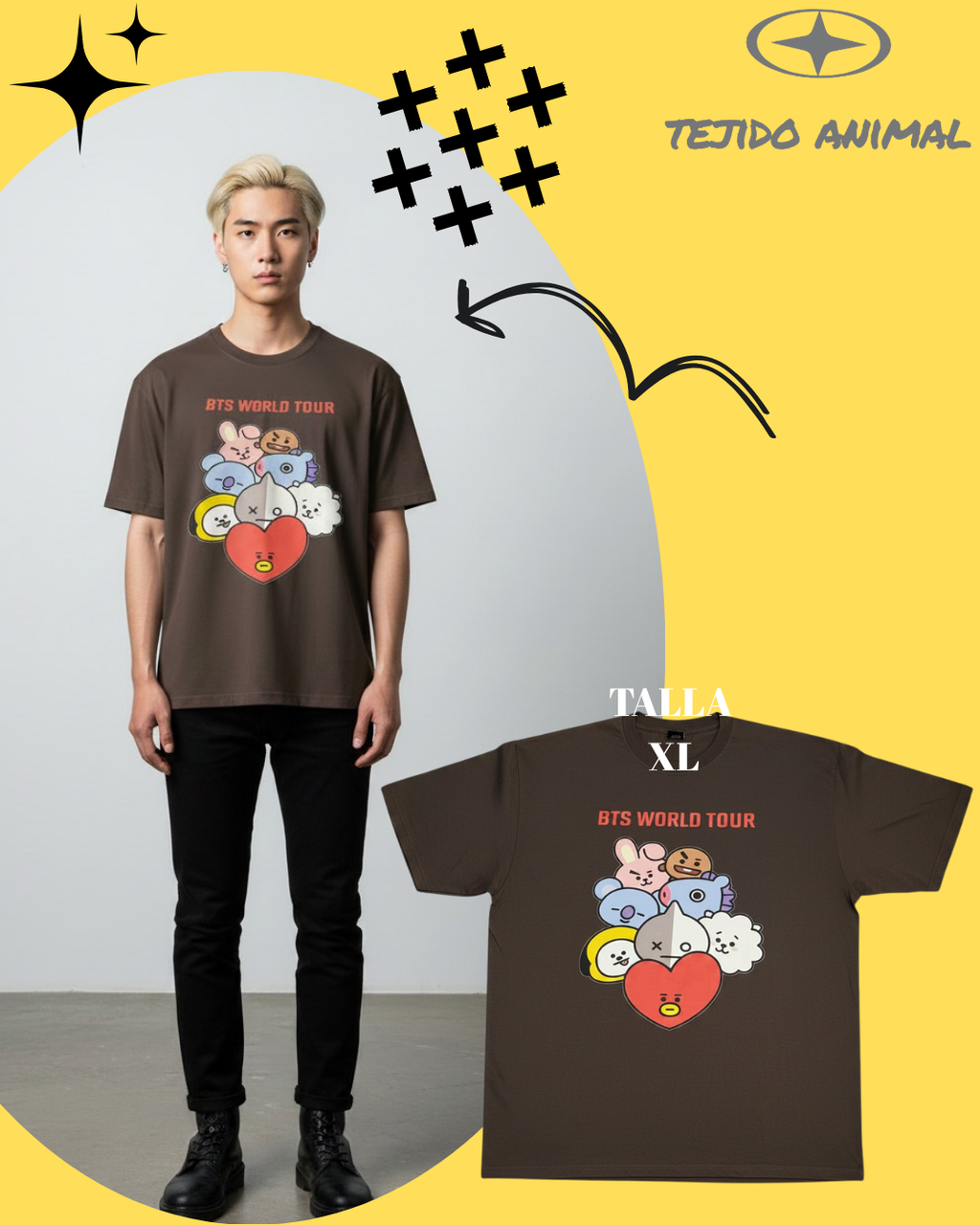 POLERA BTS 21 EXCLUSIVO 2 CAFE