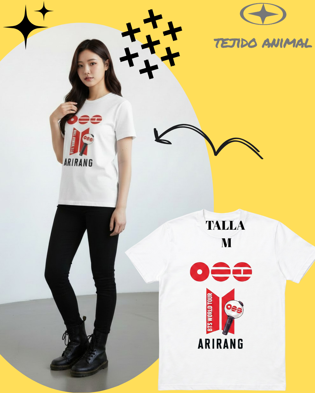 POLERAS BTS BOMB 2 BLANCO