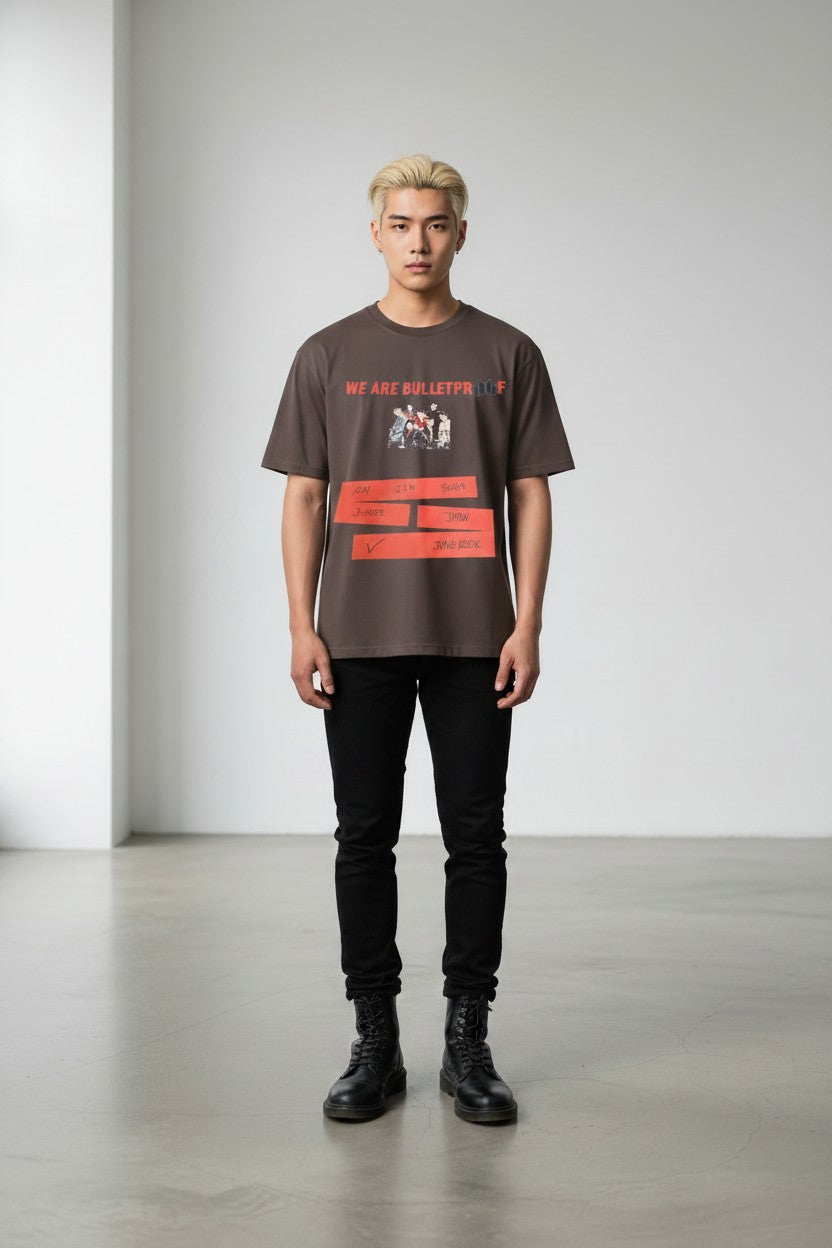 POLERA BTS WE ARE BULLETPROOF 2 CAFE