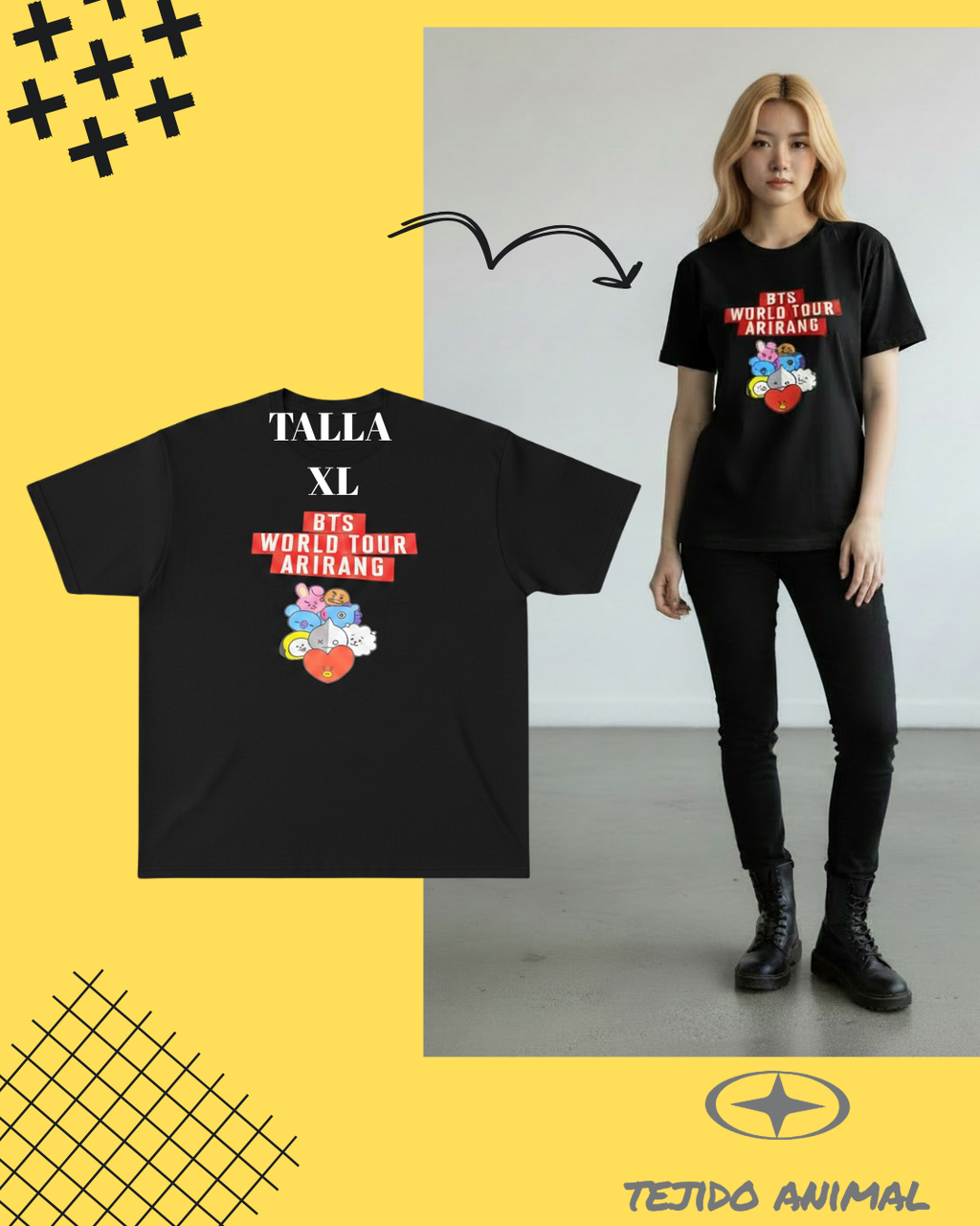 POLERA BTS 21 NEGRO