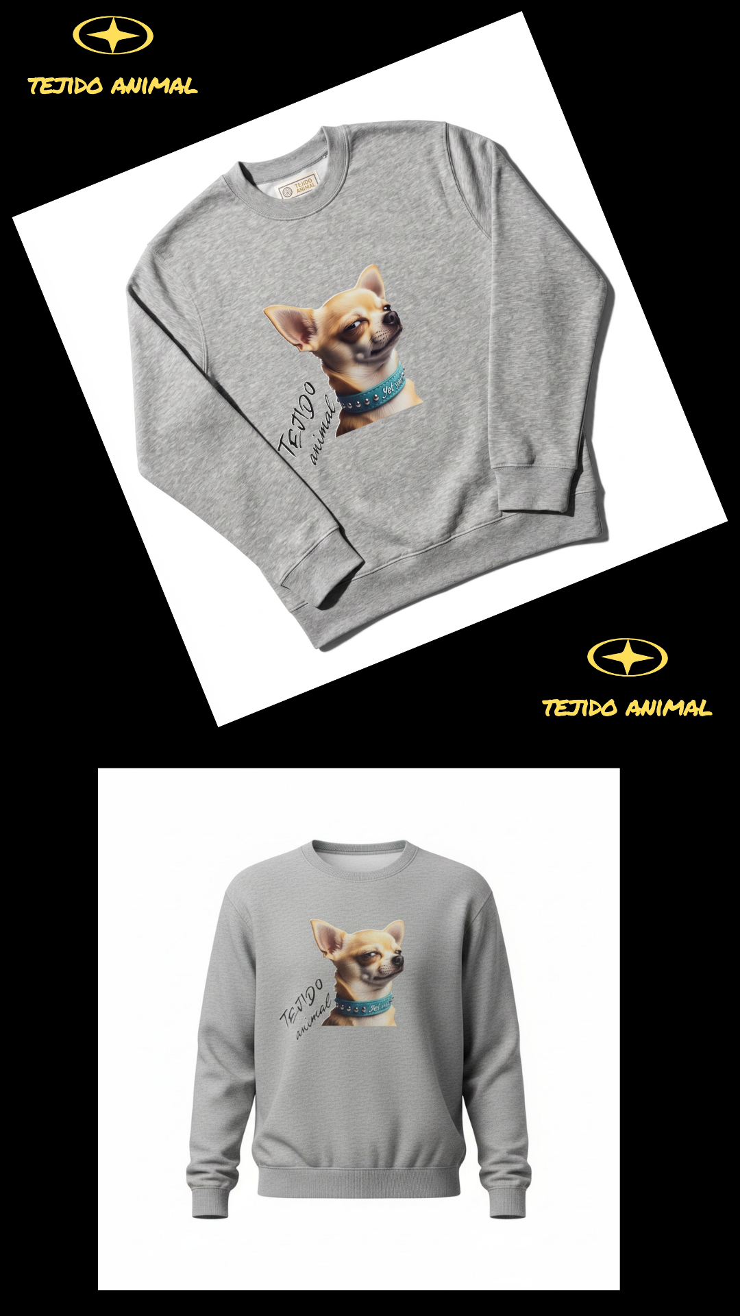 POLERON CREWNECK DOGMEX GRIS
