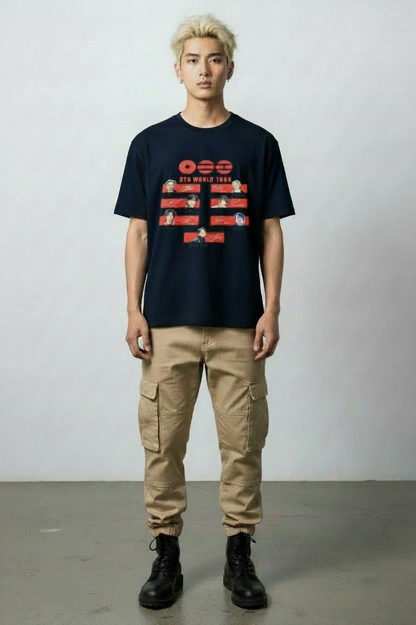 POLERAS BTS PERSONALIZADO 3 AZUL