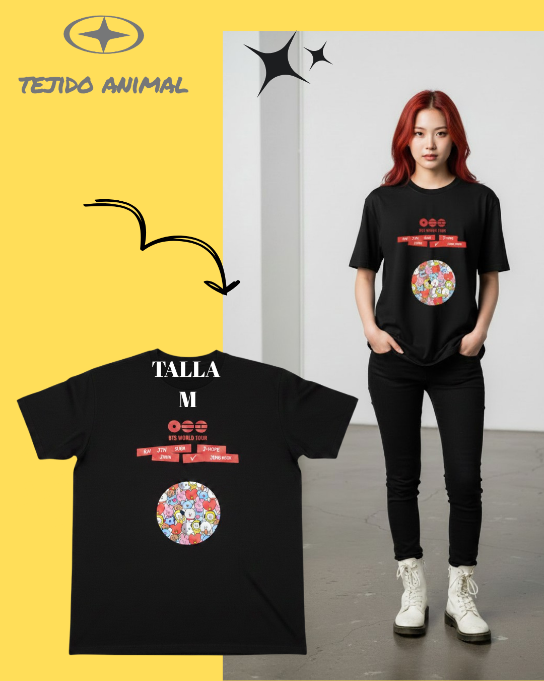 POLERA BTS 21 WORLD TOUR 2 NEGRO