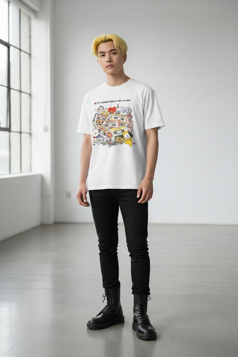POLERA BTS MUSIC 2 BLANCO