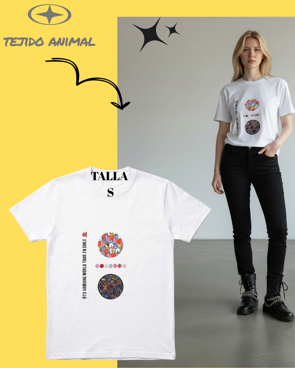 POLERA BTS STONO BLANCO
