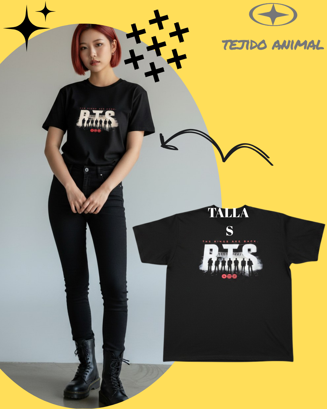 POLERA BTS SOMBRA 2 NEGRO