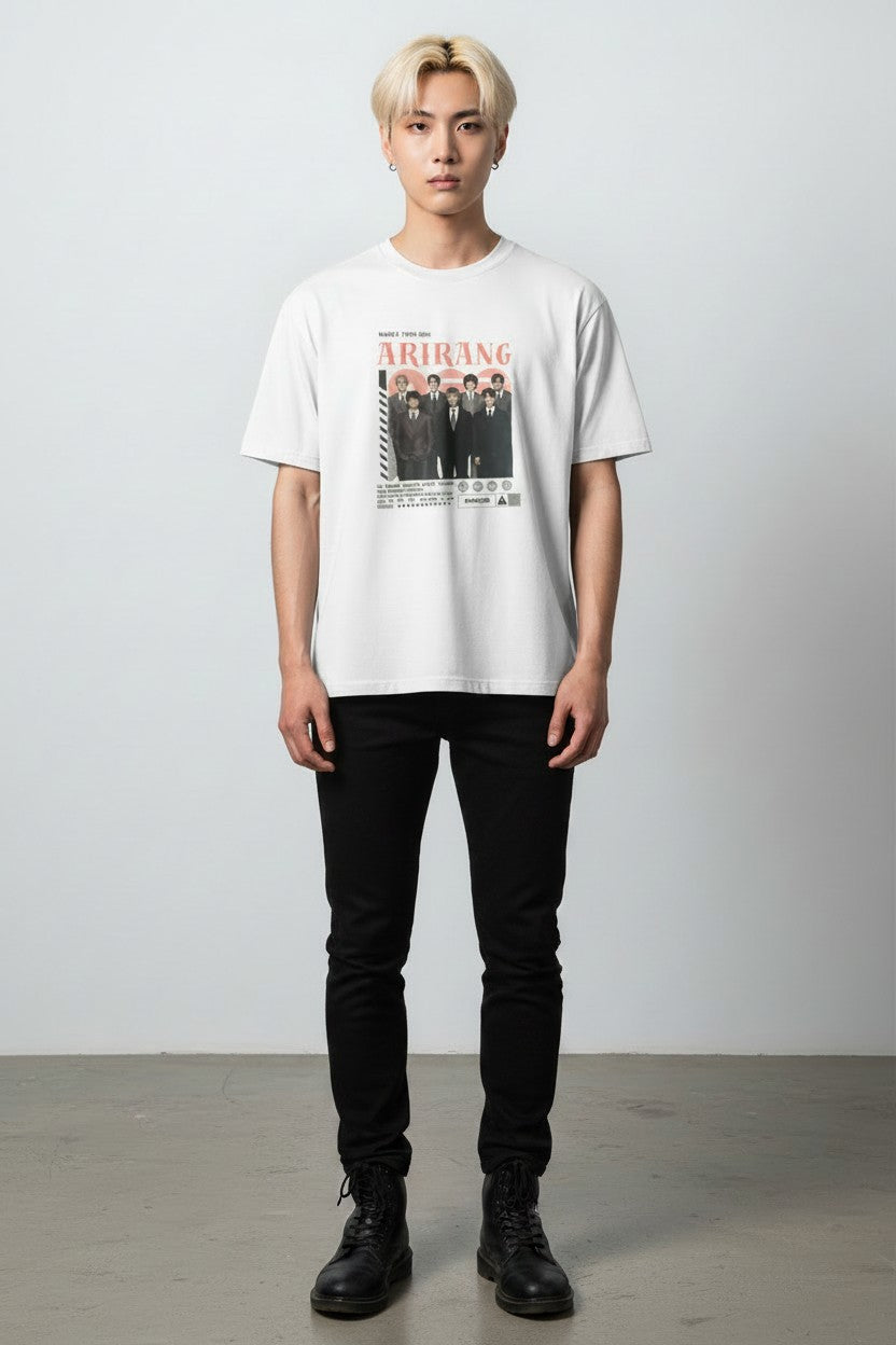 POLERA BTS ARIRANG EXCLUSIVO 3 BLANCO