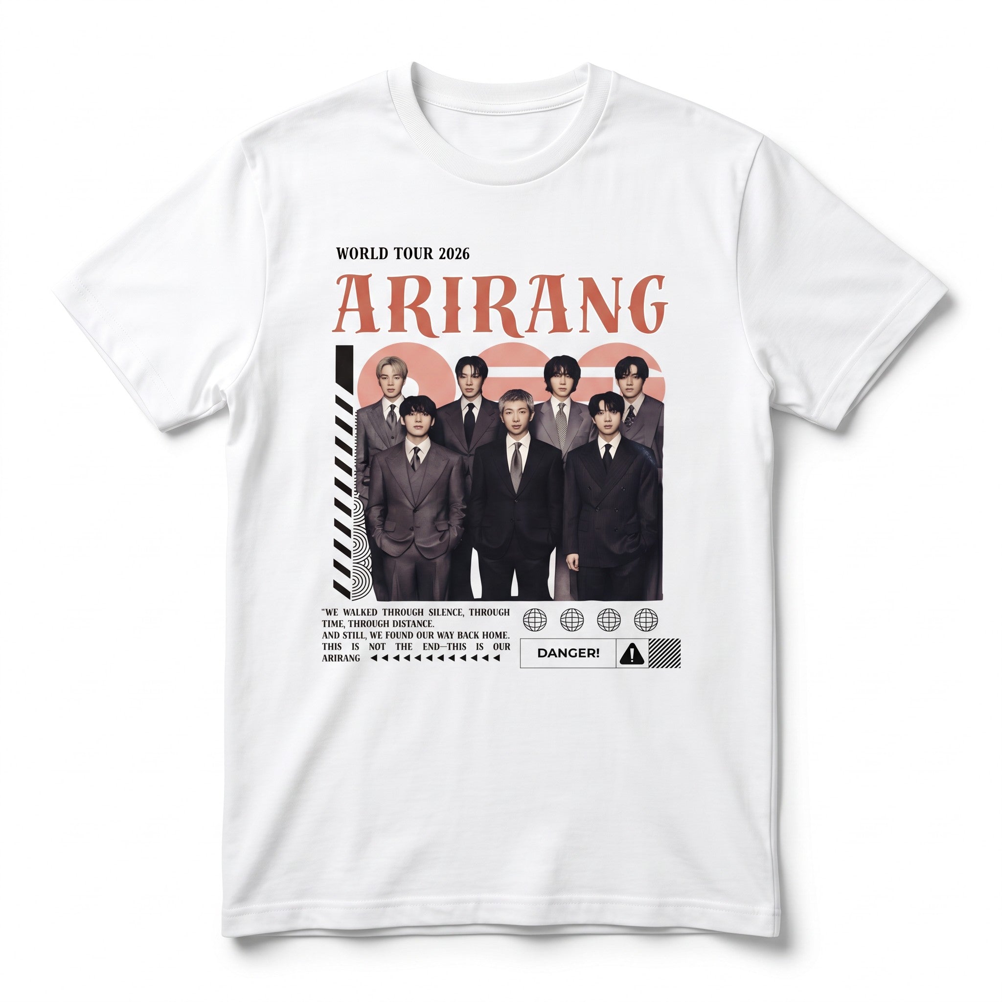 POLERA BTS ARIRANG EXCLUSIVO 3 BLANCO