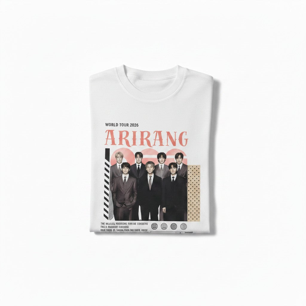 POLERA BTS ARIRANG EXCLUSIVO 3 BLANCO