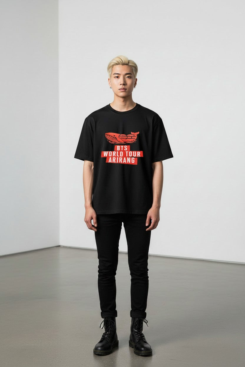 POLERA BTS WHALE ARIRANG NEGRO