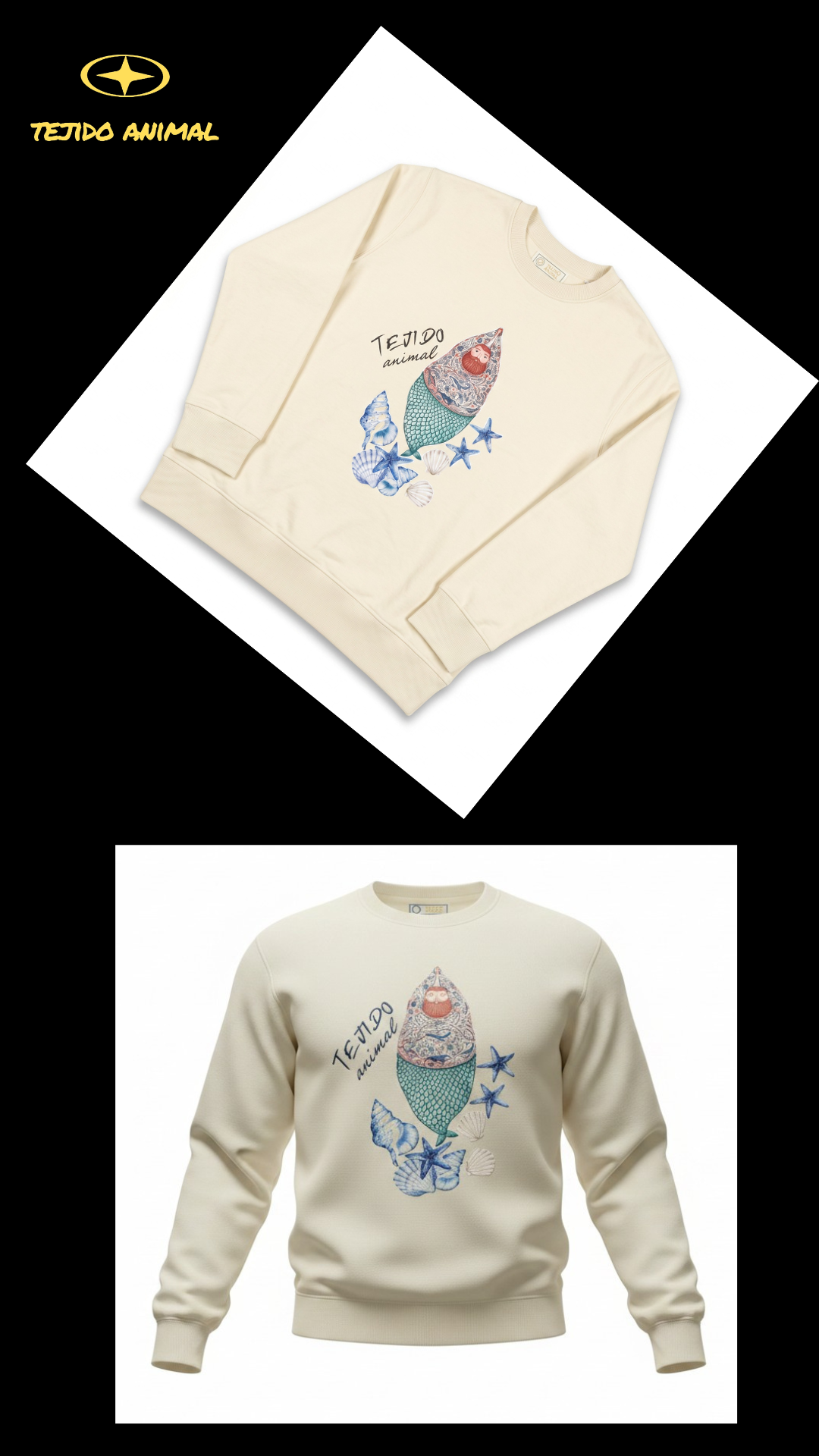 POLERON CREWNECK SIRENO BEIGE
