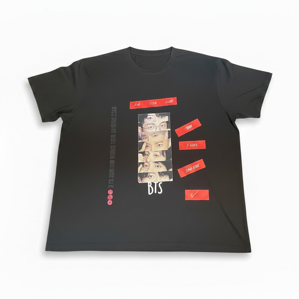 POLERA BTS PERSONALIZADO 1 NEGRO