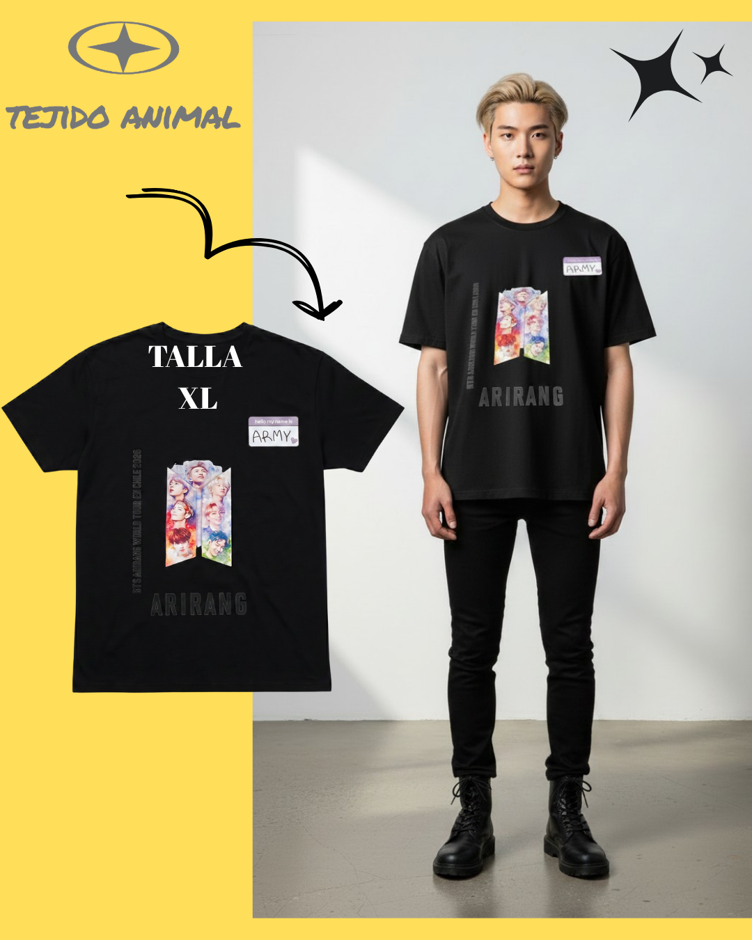 POLOERA BTS ARMY NEGRA