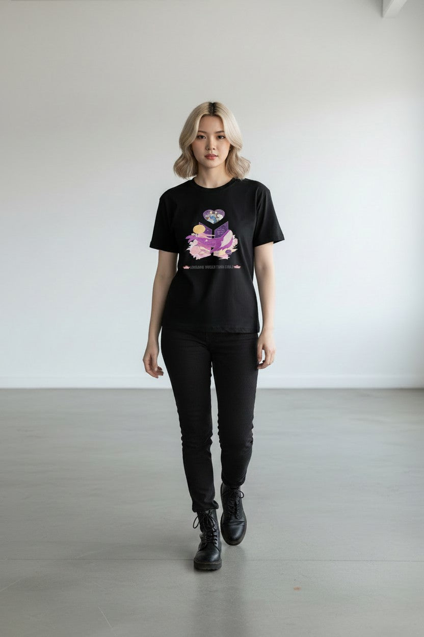 POLERA BTS WHALE NEGRO