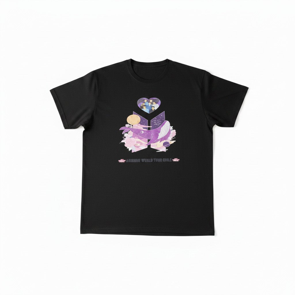 POLERA BTS WHALE NEGRO