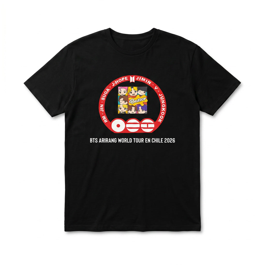 POLERA BTS WORLD TOUR CHILE NEGRO