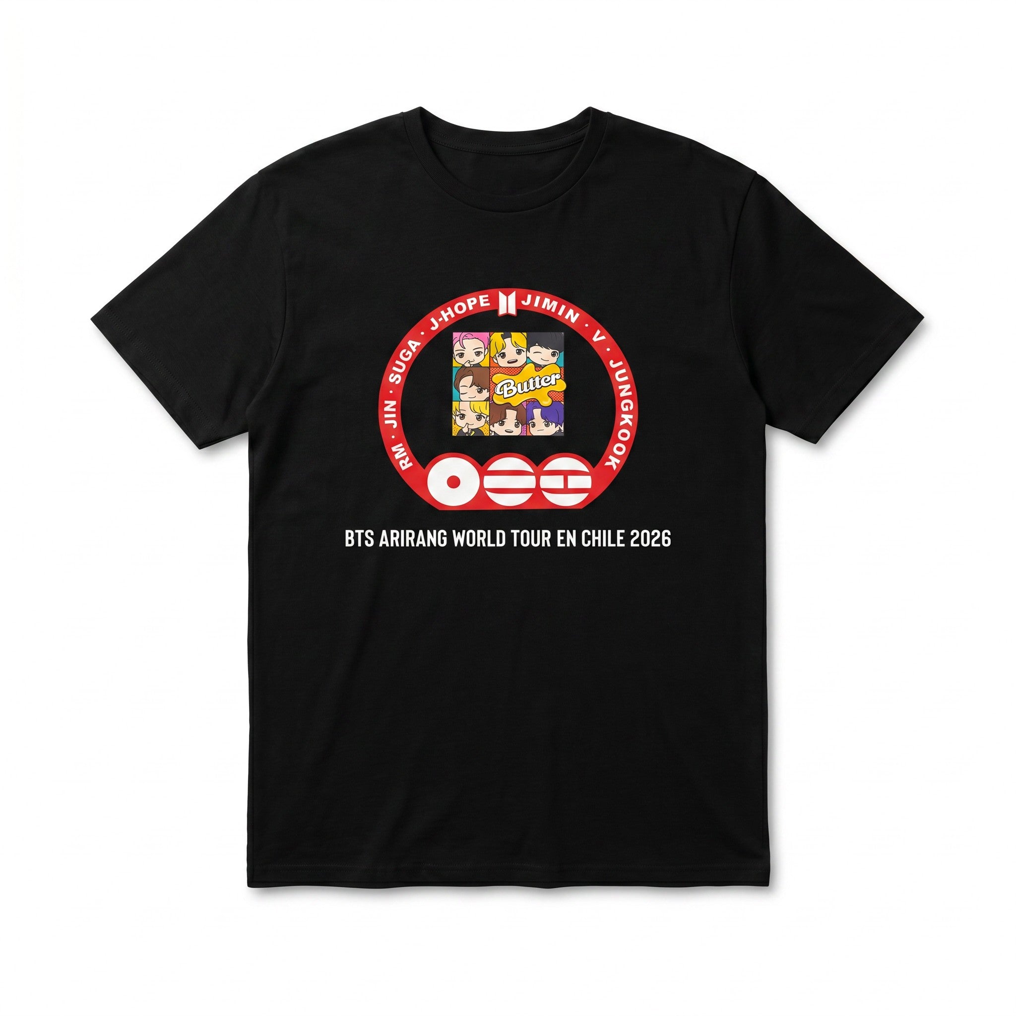 POLERA BTS WORLD TOUR CHILE NEGRO