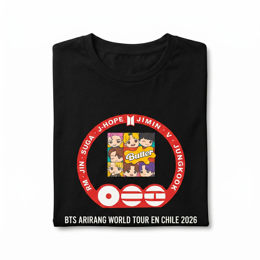 POLERA BTS WORLD TOUR CHILE NEGRO