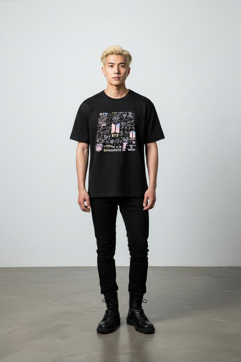 POLERA BTS LO MEJOR NEGRO