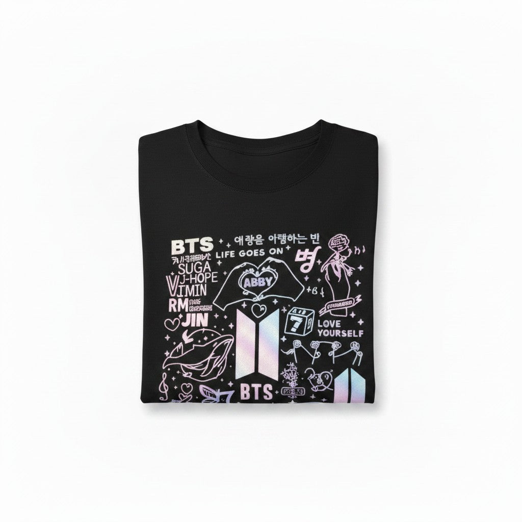 POLERA BTS LO MEJOR NEGRO