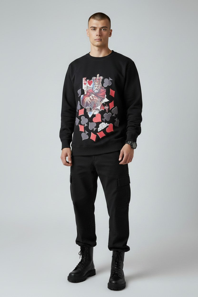 POLERON CREWNECK KING RED NEGRO