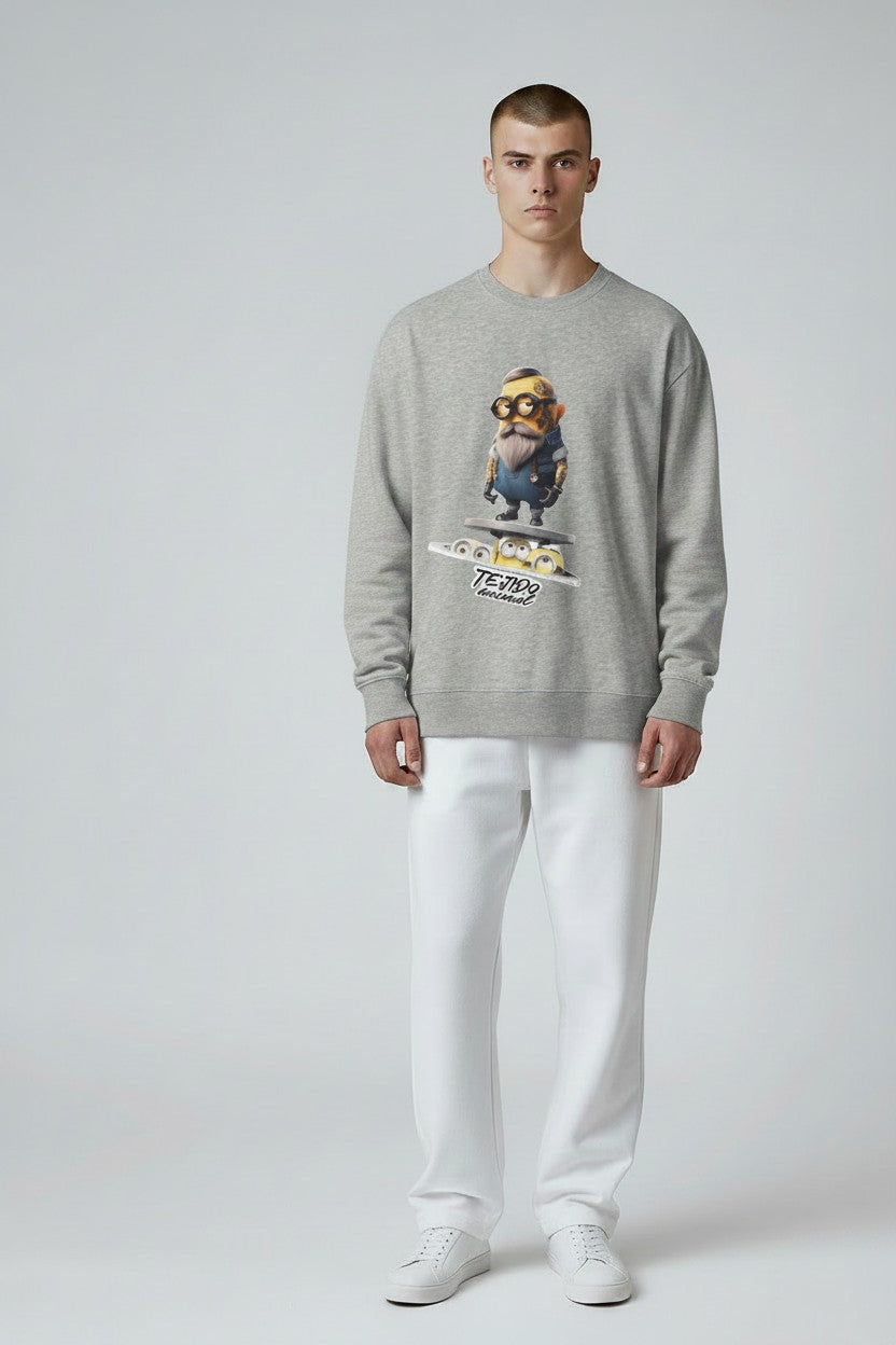 POLERON CREWNECK HIPSTER GRIS