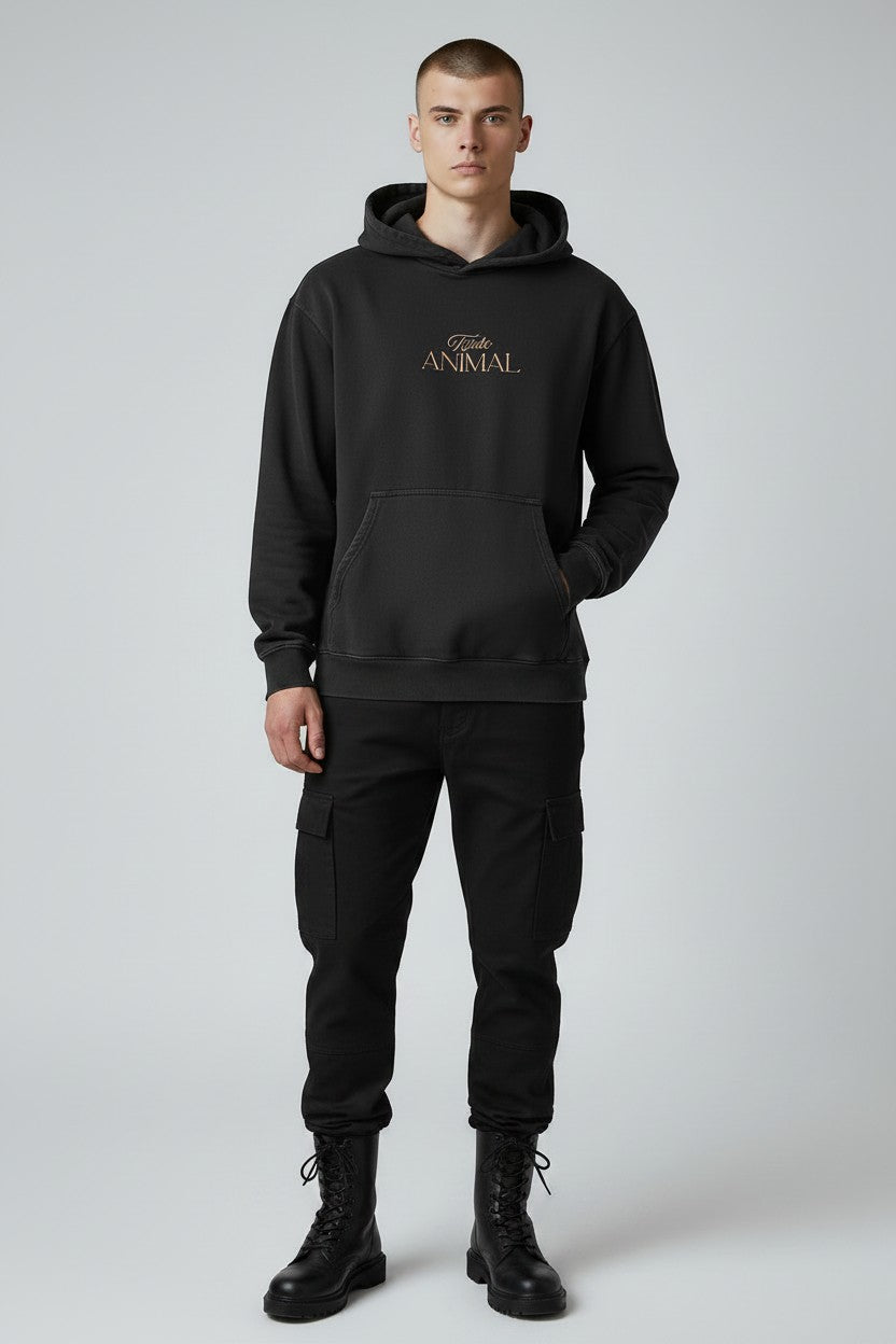 POLERON HOODIE ANGEL LOVE NEGRO
