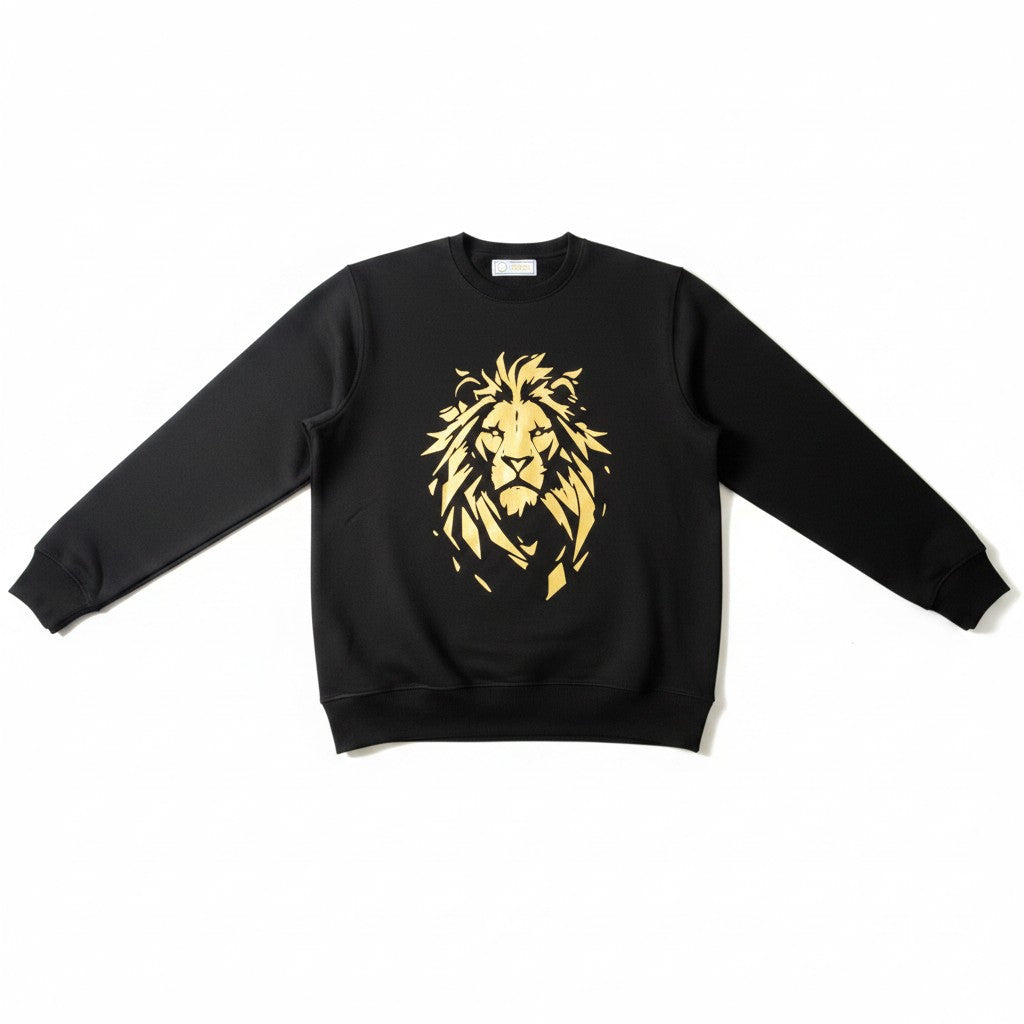 POLERON CREWNECK LYON GOLD NEGRO
