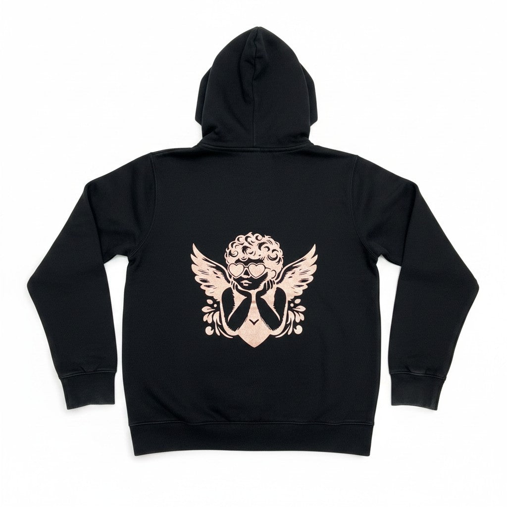POLERON HOODIE ANGEL LOVE NEGRO