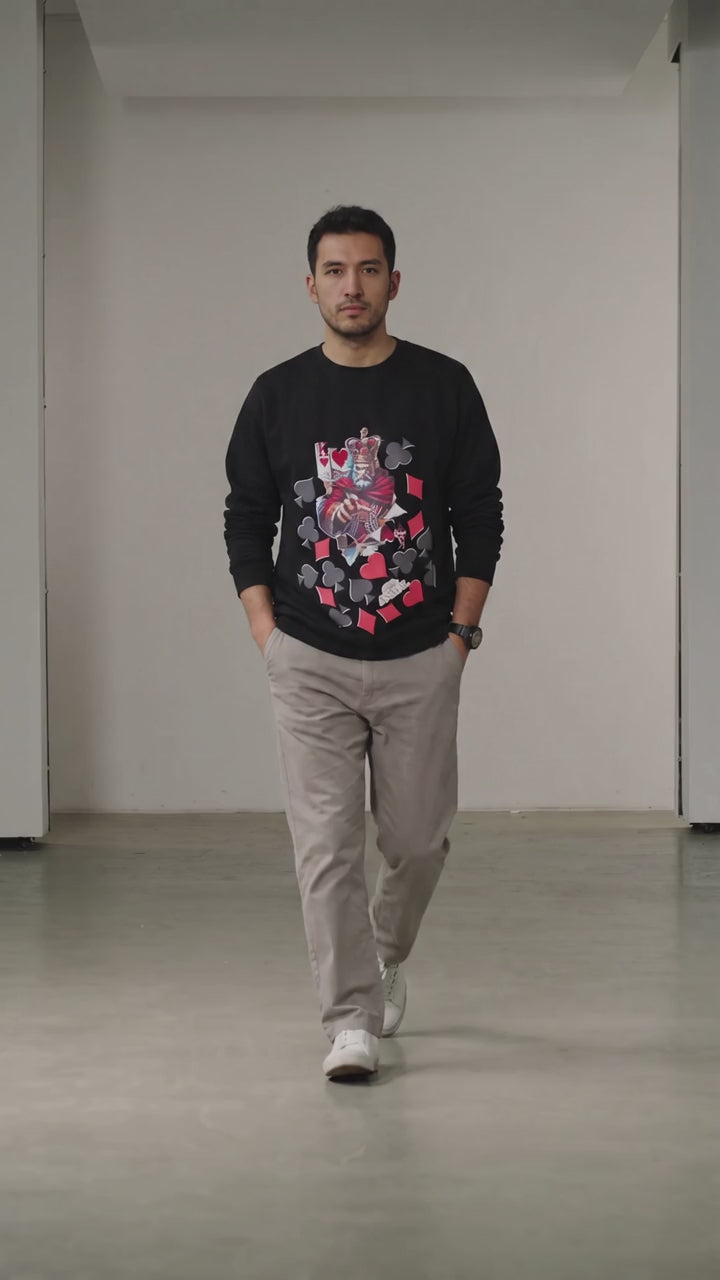 POLERON CREWNECK KING RED NEGRO